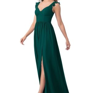 Azazie Stassie Dress in Pine